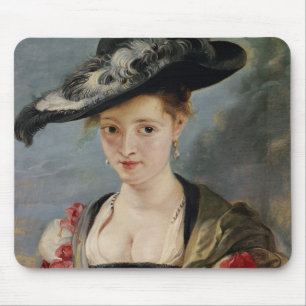 Tapis De Souris Portrait de Susanna Lunden (?) (seau de Le Chapeau