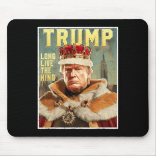 Tapis De Souris Portrait de Trump Signature Vive le roi Vintage