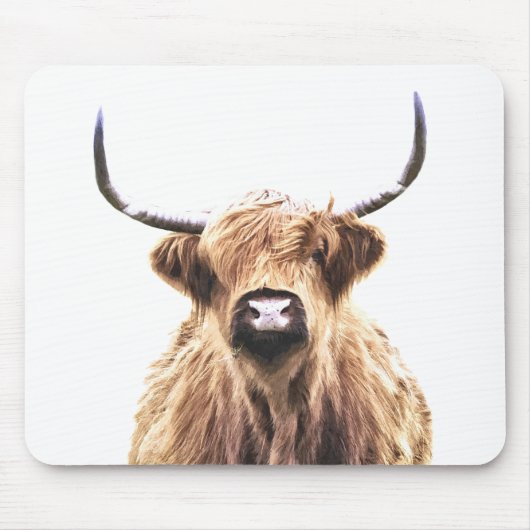 Tapis De Souris Portrait de vache Highland (Devant)