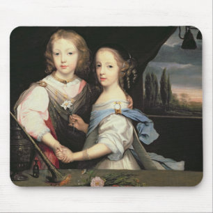 Tapis De Souris Portrait de Winston et d'Arabella (1648-1730)
