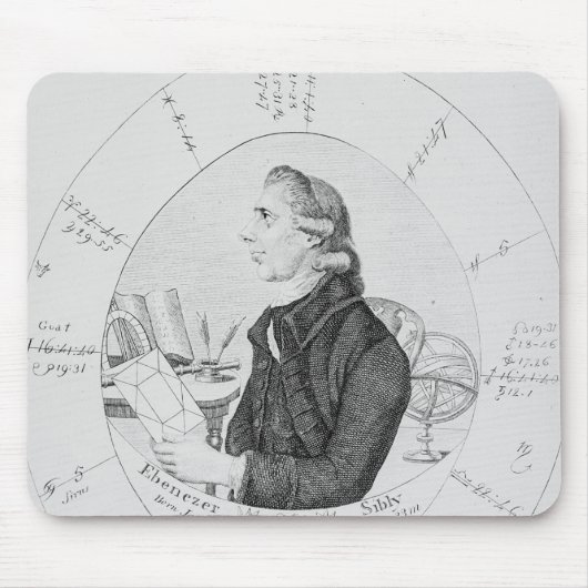 Tapis De Souris Portrait d'Ebenezer Sibly entouré (Devant)