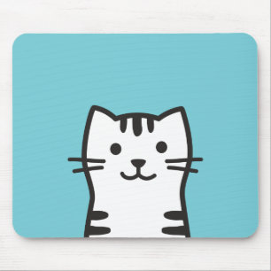 Tapis De Souris Portrait drôle de chat