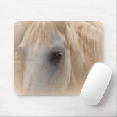 Tapis De Souris Portrait du cheval blanc (Avec souris)