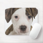 Tapis De Souris Portrait d'un chiot pitbull (Avec souris)