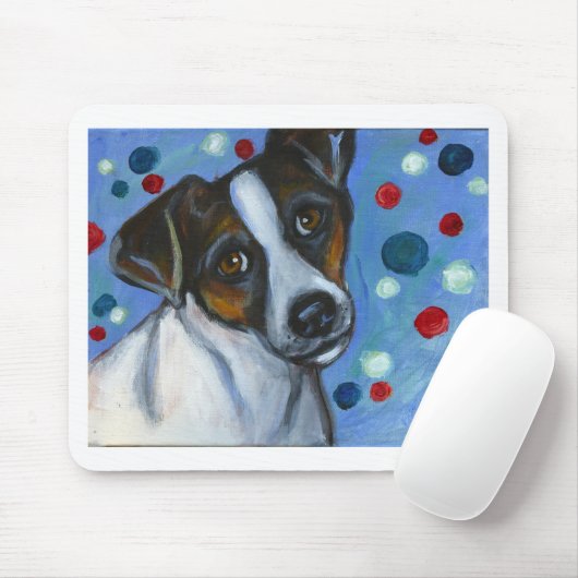 Tapis De Souris Portrait d'un Jack Russell (Avec souris)