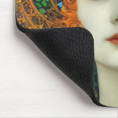 Tapis De Souris Portrait d'une belle femme en verre tendu (Coin)