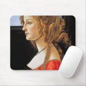 Tapis De Souris Portrait d'une dame, Sandro Botticelli (Avec souris)