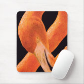 Tapis De Souris Portrait Flamant rose (Avec souris)