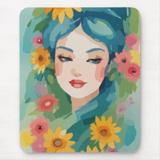Tapis De Souris Portrait Floral Daydream (Devant)