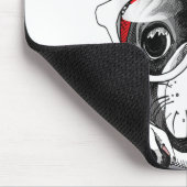Tapis De Souris Portrait Français Buldog Dans Un Headband (Coin)