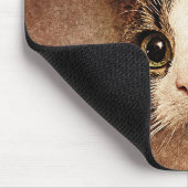 Tapis De Souris Portrait large Eyed Kitty | ABSTRAIT | Aquarelle (Coin)