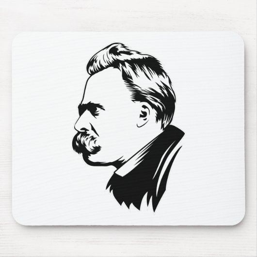 Tapis De Souris Portrait Mousepad de Frederich Nietzsche (Devant)
