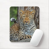Tapis De Souris Portrait Mousepad de léopard (Avec souris)