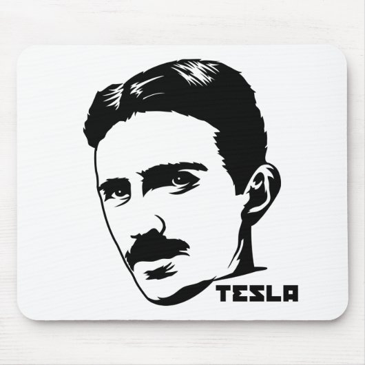 Tapis De Souris Portrait Mousepad de Nikola Tesla (Devant)