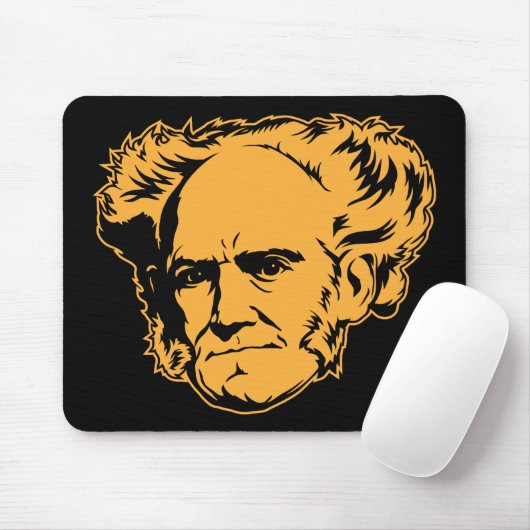 Tapis De Souris Portrait Mousepad de Schopenhauer (Avec souris)
