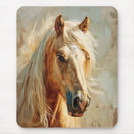 Tapis De Souris Portrait Palomino Horse (Devant)