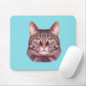 Tapis De Souris Portrait photo de chat (Avec souris)