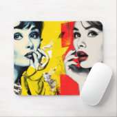 Tapis De Souris Portrait pop double (Avec souris)