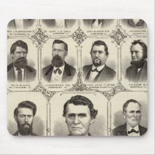 Tapis De Souris Portraits de John C Hall et du professeur JW Brads