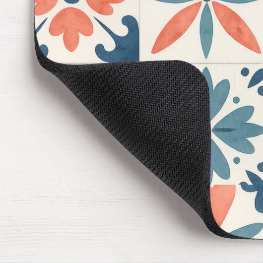 Tapis De Souris Portuguese Azulejo Tile Pattern Mousepad – Blue &  (Coin)