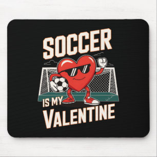 Tapis De Souris Pose de cœur drôle de foot pour la Saint-Valentin