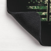 Tapis De Souris Poseur de lignes drapeau américain câble électriqu (Coin)