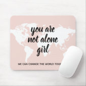 Tapis De Souris Positif Vous N'Êtes Pas Seul Citation Motivation F (Avec souris)