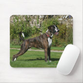 Tapis De Souris Position Brindle d'exposition canine de boxeur (Avec souris)