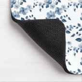 Tapis De Souris Positions Bleues Sur Blanc (Coin)