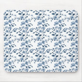 Tapis De Souris Positions Bleues Sur Blanc (Devant)