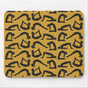 Tapis De Souris Positions de yoga Silhouettes