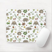Tapis De Souris Possum dans un champ de Berry en blanc (Avec souris)