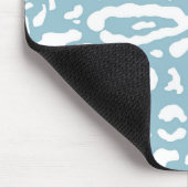 Tapis De Souris Poster de animal Cheetah Leopard bleu et blanc (Coin)