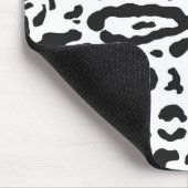 Tapis De Souris Poster de animal Cheetah Leopard noir et blanc (Coin)