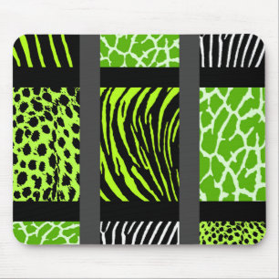 Tapis De Souris Poster de animal mixte Lime Green