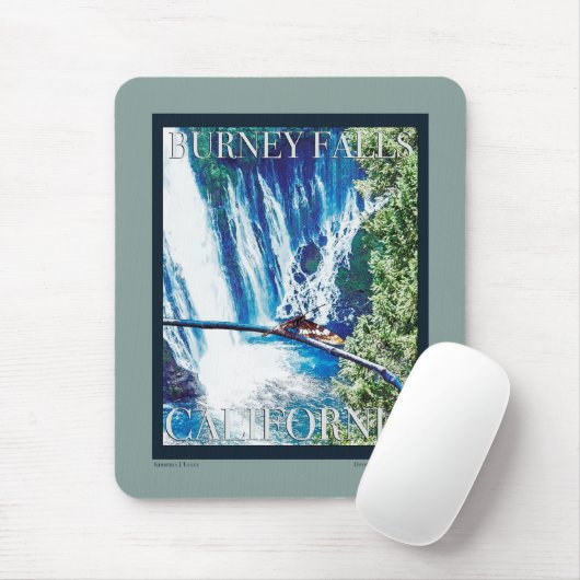 Tapis De Souris Poster de Burney Falls, CA (Avec souris)