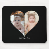 Tapis De Souris Poster de collage photo en forme de coeur 2 (Devant)