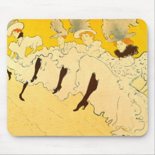 Tapis De Souris Poster de la fille dansante Jaune Toulouse Lautrec