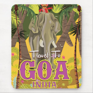 Tapis De Souris Poster de voyage goa India vintage