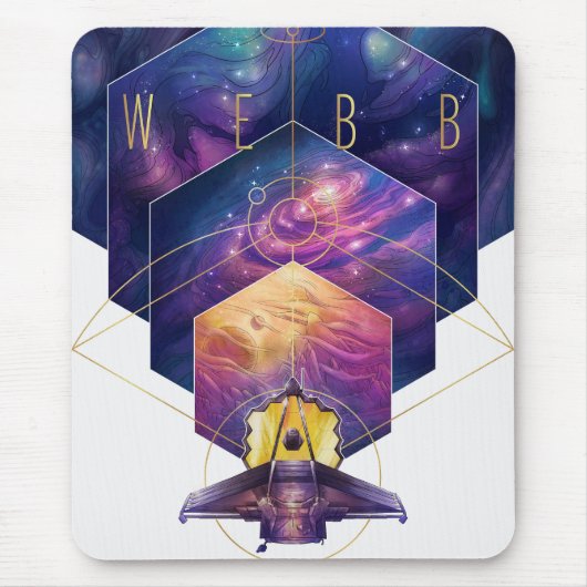 Tapis De Souris Poster du télescope spatial James Webb. (Devant)