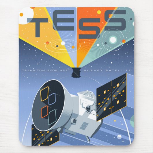 Tapis De Souris Poster du télescope spatial Tess. (Devant)