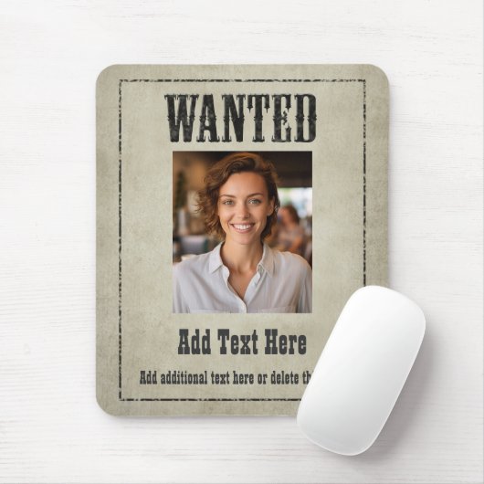 Tapis De Souris Poster Recherché Mousepad - Customisez ceci! (Avec souris)