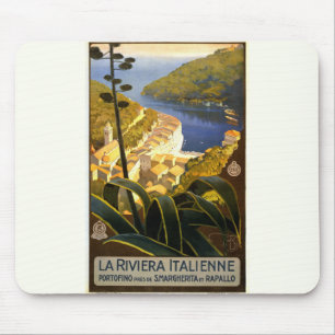 Tapis De Souris Poster Riviera vintage Italie