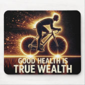 Tapis De Souris Poster santé avec Neon Cyclist (Devant)