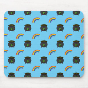 Tapis De Souris Pot de dessin en or arc-en-ciel