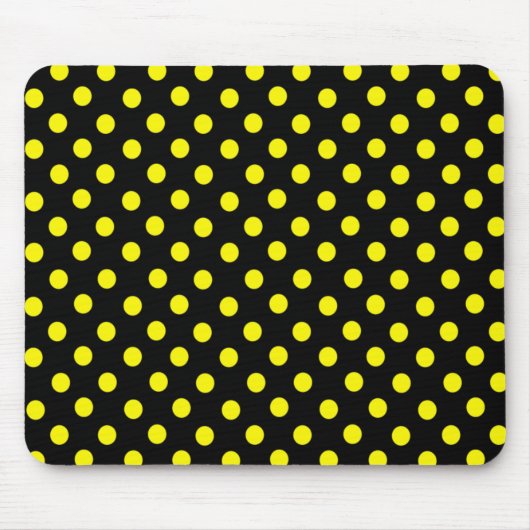 Tapis De Souris Pot Jaune Polka Dot Mousepad (Devant)