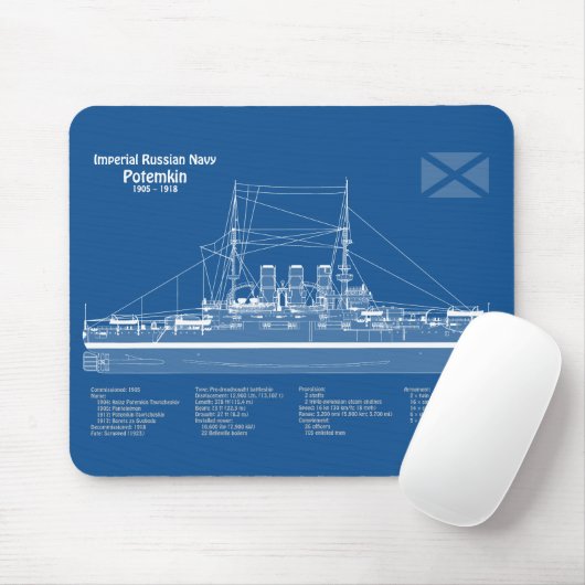 Tapis De Souris Potemkin - Plan de plan d'expédition ABD (Avec souris)