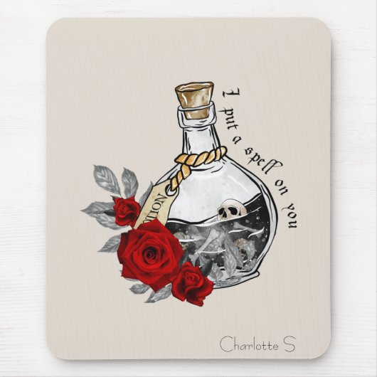 Tapis De Souris Potion d'amour sorcière gothique (Devant)