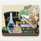 Tapis De Souris Potions Dragon Steampunk Livres (Devant)