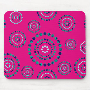 Tapis De Souris Pots Circle Power Flowers + votre backgr.